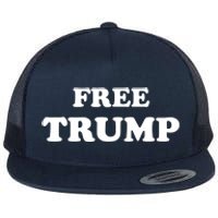 Free Trump, Free Donald Trump 2024 Flat Bill Trucker Hat