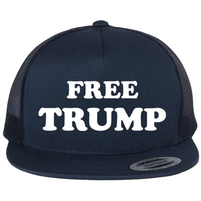 Free Trump, Free Donald Trump 2024 Flat Bill Trucker Hat