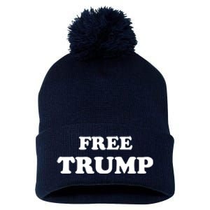 Free Trump, Free Donald Trump 2024 Pom Pom 12in Knit Beanie