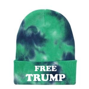 Free Trump, Free Donald Trump 2024 Tie Dye 12in Knit Beanie