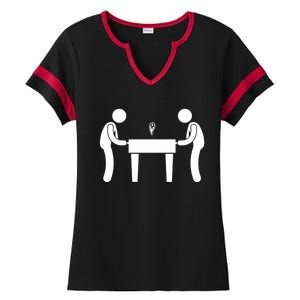 Football Table Football Buddies FatherS Day Birthday Gift Ladies Halftime Notch Neck Tee