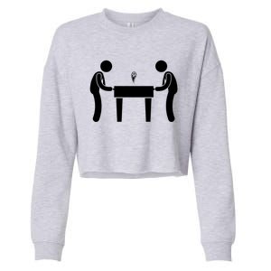 Football Table Football Buddies FatherS Day Birthday Gift Cropped Pullover Crew