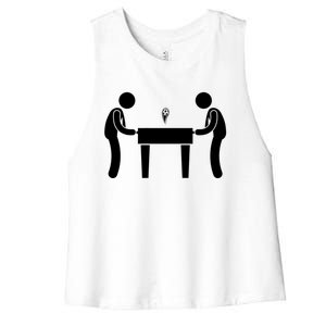 Football Table Football Buddies FatherS Day Birthday Gift Women's Racerback Cropped Tank