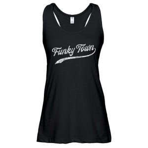 FUNKY TOWN Fort Worth TX Baseball Style Design With Details Ladies Essential Flowy Tank