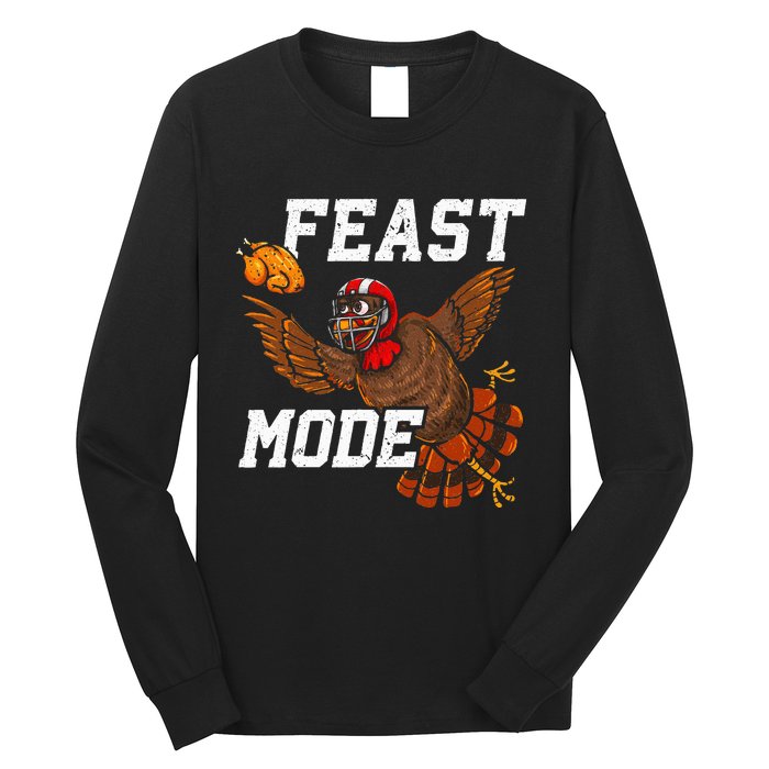 Football Thanksgiving Feast Mode Turkey Thanksgiving Long Sleeve Shirt