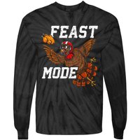 Football Thanksgiving Feast Mode Turkey Thanksgiving Tie-Dye Long Sleeve Shirt