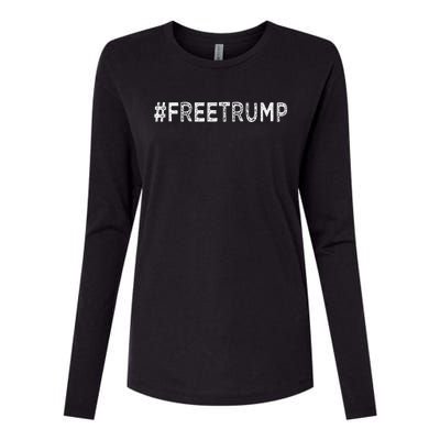 Free Trump Free Donald Trump 2024 Womens Cotton Relaxed Long Sleeve T-Shirt