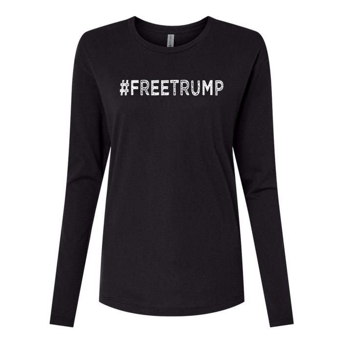 Free Trump Free Donald Trump 2024 Womens Cotton Relaxed Long Sleeve T-Shirt