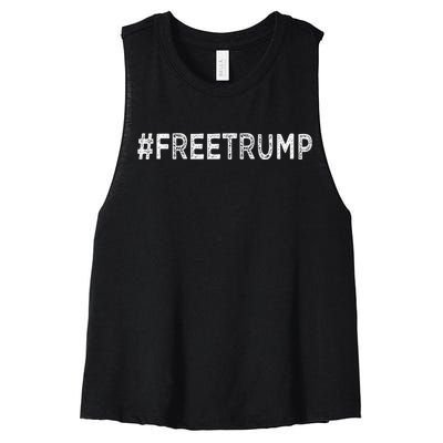 Free Trump Free Donald Trump 2024 Women's Racerback Cropped Tank