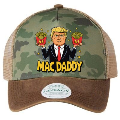 Funny Trump Fast Food Mac Daddy For Fans Legacy Tie Dye Trucker Hat