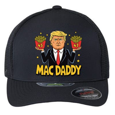 Funny Trump Fast Food Mac Daddy For Fans Flexfit Unipanel Trucker Cap