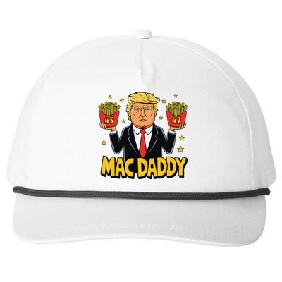 Funny Trump Fast Food Mac Daddy For Fans Snapback Five-Panel Rope Hat