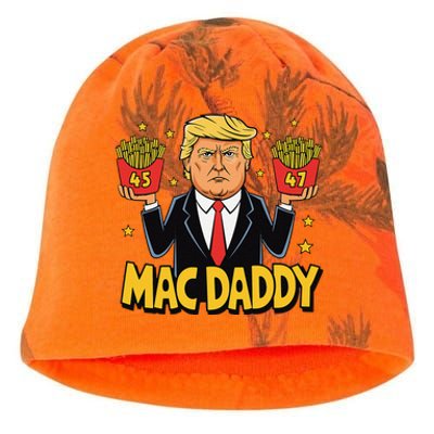 Funny Trump Fast Food Mac Daddy For Fans Kati - Camo Knit Beanie