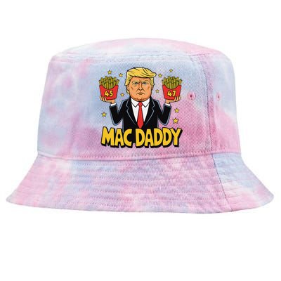 Funny Trump Fast Food Mac Daddy For Fans Tie-Dyed Bucket Hat