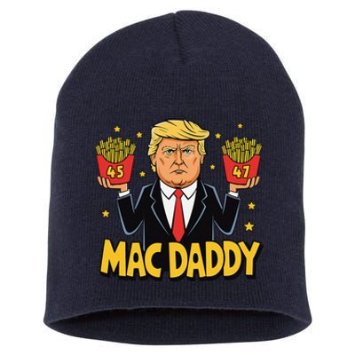 Funny Trump Fast Food Mac Daddy For Fans Short Acrylic Beanie