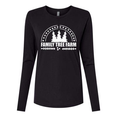 Family Tree Farm Womens Cotton Relaxed Long Sleeve T-Shirt