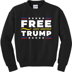 Free Trump Free Donald Trump 2024 Kids Sweatshirt