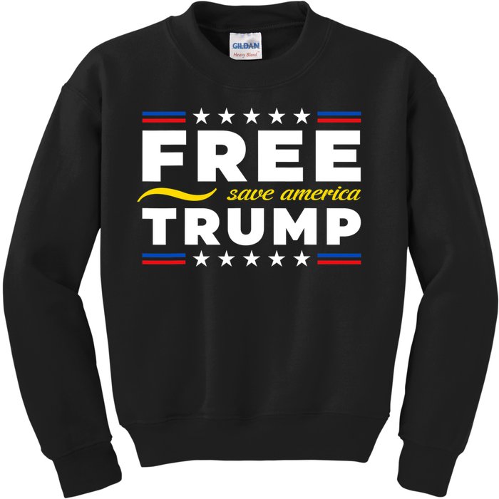 Free Trump Free Donald Trump 2024 Kids Sweatshirt