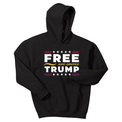 Free Trump Free Donald Trump 2024 Kids Hoodie