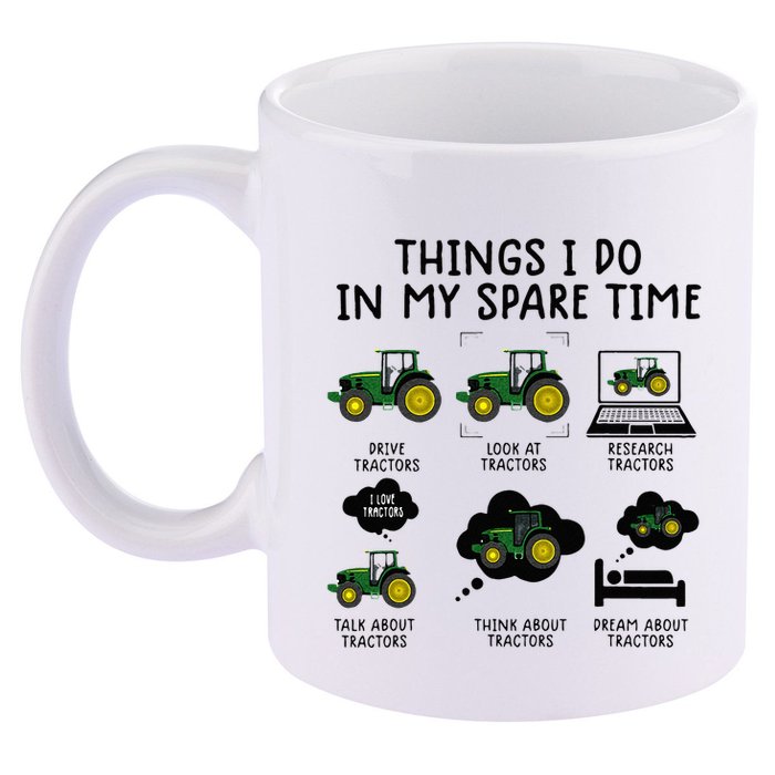 Funny Tractor Farming 11oz C Handle Ceramic Mug