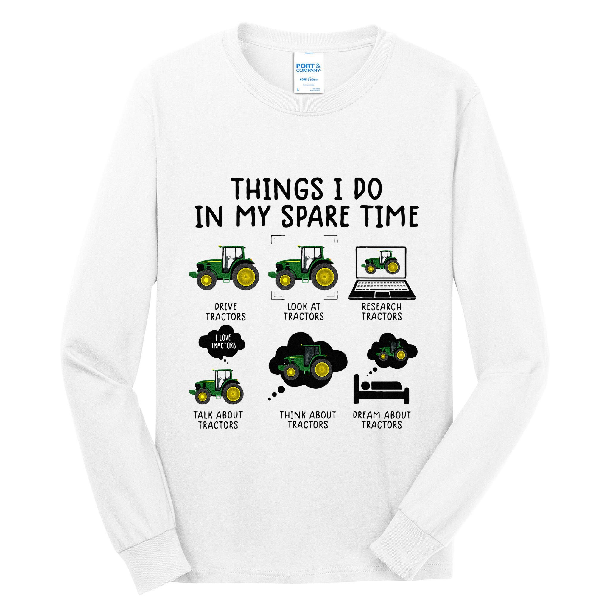 Funny Tractor Farming Tall Long Sleeve T-Shirt