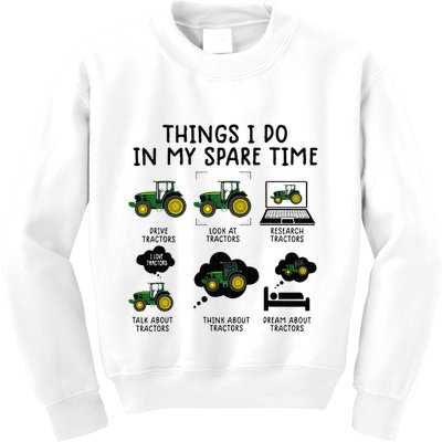 Funny Tractor Farming Kids Sweatshirt