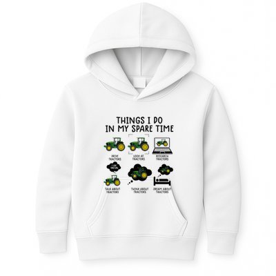 Funny Tractor Farming Kids Hoodie