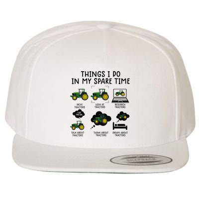 Funny Tractor Farming Wool Snapback Cap