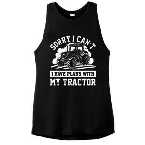 Farm Tractors Farming Truck Enthusiast Saying Outfit Ladies PosiCharge Tri-Blend Wicking Tank