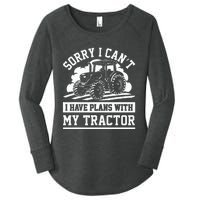 Farm Tractors Farming Truck Enthusiast Saying Outfit Women's Perfect Tri Tunic Long Sleeve Shirt