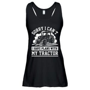 Farm Tractors Farming Truck Enthusiast Saying Outfit Ladies Essential Flowy Tank