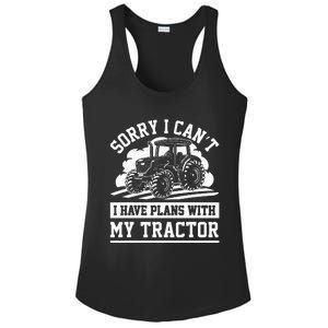 Farm Tractors Farming Truck Enthusiast Saying Outfit Ladies PosiCharge Competitor Racerback Tank