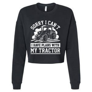 Farm Tractors Farming Truck Enthusiast Saying Outfit Cropped Pullover Crew