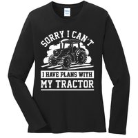 Farm Tractors Farming Truck Enthusiast Saying Outfit Ladies Long Sleeve Shirt