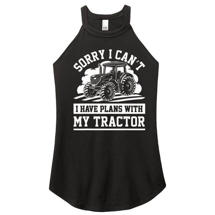 Farm Tractors Farming Truck Enthusiast Saying Outfit Women's Perfect Tri Rocker Tank