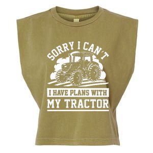 Farm Tractors Farming Truck Enthusiast Saying Outfit Garment-Dyed Women's Muscle Tee