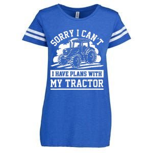 Farm Tractors Farming Truck Enthusiast Saying Outfit Enza Ladies Jersey Football T-Shirt