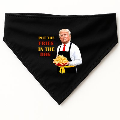 Funny Trump Fast Food Put The Fries In The Bag 2024 USA-Made Doggie Bandana
