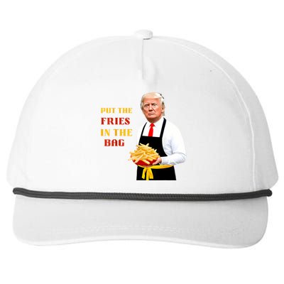 Funny Trump Fast Food Put The Fries In The Bag 2024 Snapback Five-Panel Rope Hat