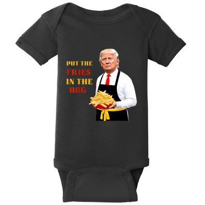 Funny Trump Fast Food Put The Fries In The Bag 2024 Baby Bodysuit