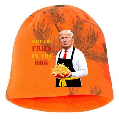 Funny Trump Fast Food Put The Fries In The Bag 2024 Kati - Camo Knit Beanie