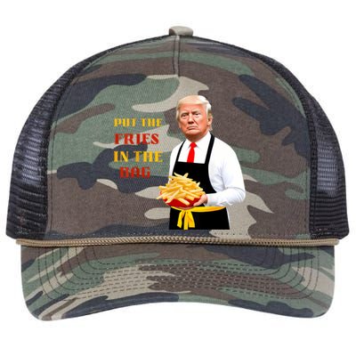 Funny Trump Fast Food Put The Fries In The Bag 2024 Retro Rope Trucker Hat Cap