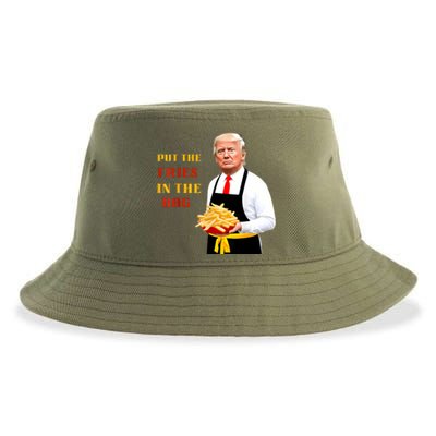 Funny Trump Fast Food Put The Fries In The Bag 2024 Sustainable Bucket Hat