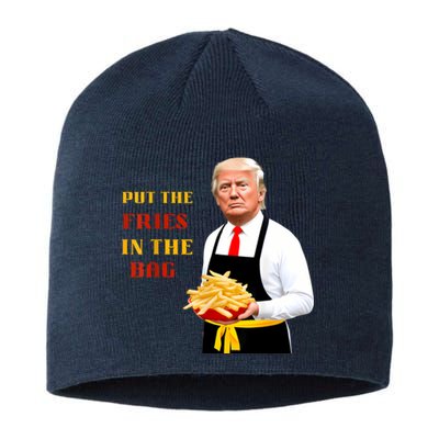 Funny Trump Fast Food Put The Fries In The Bag 2024 Sustainable Beanie