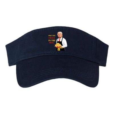 Funny Trump Fast Food Put The Fries In The Bag 2024 Valucap Bio-Washed Visor