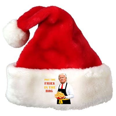 Funny Trump Fast Food Put The Fries In The Bag 2024 Premium Christmas Santa Hat