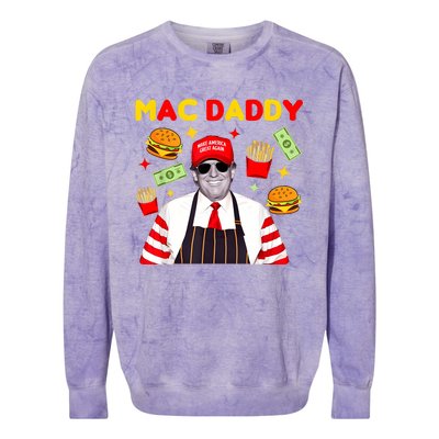 Funny Trump Fries Making Fries Mac Daddy Colorblast Crewneck Sweatshirt