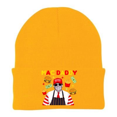 Funny Trump Fries Making Fries Mac Daddy Knit Cap Winter Beanie