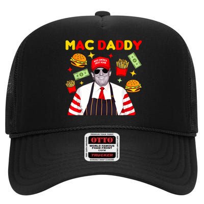 Funny Trump Fries Making Fries Mac Daddy High Crown Mesh Back Trucker Hat