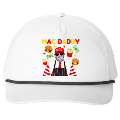 Funny Trump Fries Making Fries Mac Daddy Snapback Five-Panel Rope Hat